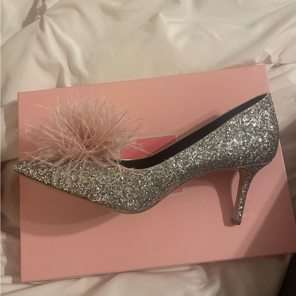 Kate Spade Silver and Pink Women's Marabou Pumps - Picture 8 of 15